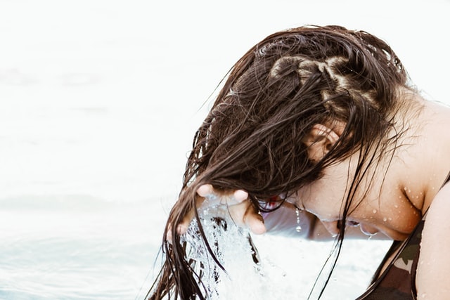 Girl with wet hair
