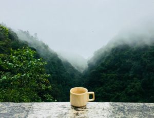 Cup of Tea on railing